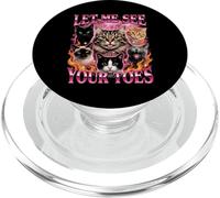 Funny Cats Let Me See Your Toes PopSockets PopGrip for MagSafe