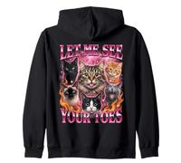 Funny Cats Let Me See Your Toes Zip Hoodie