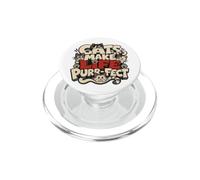 Funny Cats Make Life Purrfect Feline Kitty Rescue Adopt PopSockets PopGrip for MagSafe