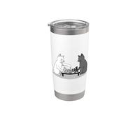 Funny Cats Playing Chess Player Checkmate Board Game Lover Stainless Steel Insulated Tumbler