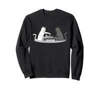 Funny Cats Playing Chess Player Checkmate Board Game Lover Sweatshirt