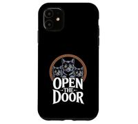 Funny Cats Portal Open the Door Women Men Case for iPhone 11