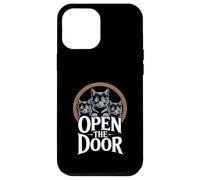 Funny Cats Portal Open the Door Women Men Case for iPhone 12 Pro Max