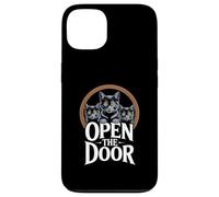 Funny Cats Portal Open the Door Women Men Case for iPhone 13