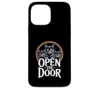 Funny Cats Portal Open the Door Women Men Case for iPhone 13 Pro Max