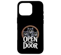 Funny Cats Portal Open the Door Women Men Case for iPhone 16 Pro