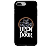 Funny Cats Portal Open the Door Women Men Case for iPhone 7 Plus/8 Plus