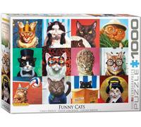 Funny Cats Portraits 1000 piece jigsaw puzzle 480mm x 680mm (pz)
