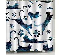 Funny Cats Shower Curtain for Bathroom Bath Curtains Set with Hooks 180x200cm