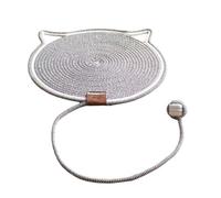 Funny Cats Toy Post Mat Cotton Rope Stylish Cats Scratcher Mat Round Animal Product For Claw Care Floor