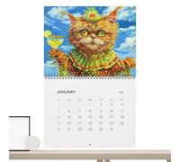 Funny Cats Wall Calendar, Cat Themed Calendar, Drunk Cats Monthly Wall Calendar | Calendar Planner 8.5 X 11 Inches For Friends, Family, And Friends