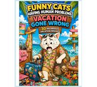 Funny Cats with Human Problems Coloring Book - Vacation Disasters: 30 More Hilarious Cat Scenes for Adults & Teens - Stress Relief, Relaxation and Creative Fun