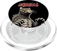Funny Catzilla Cat Japanese Art Funny PopSockets PopGrip for MagSafe