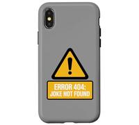 Funny Caution Error 404 Computer Joke Costume Not Found Case for iPhone X/XS