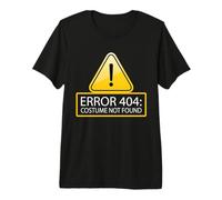 Funny Caution Error 404 Computer Joke Costume Not Found Meme Premium T-Shirt