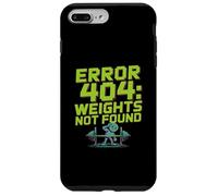 Funny Caution Error 404 Funny Gym Jokes Weights Not Found Case for iPhone 7 Plus/8 Plus