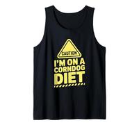 Funny Caution I’m On A Corndog Diet Tank Top