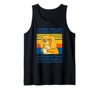 Funny Cavalier King Charles Coffee Spelled Backwards Eeffoc Tank Top