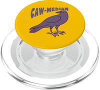 Funny Caw-Median Crow Statistics Math Pun PopSockets PopGrip for MagSafe