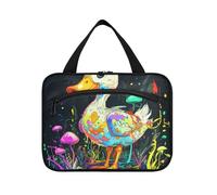 Funny Cayuga Duck Color Hand Painting Hanging Item Travel Bag with Hook, Designer Waterproof Medicine Bags for Travel Essentials for Women Travel estuches para maquillaje L