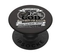 Funny CDL OTR Trucker lifestyle Truck Over The Road Driver PopSockets Adhesive PopGrip