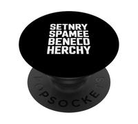 Funny Centered Typography Saying Black Background PopSockets Adhesive PopGrip