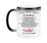 Funny Ceramic Tea Cup - 300ml Color Changing Coffee Mug, Coffee Mug Heat Reactive Tea Cup, Heat Sensitive Decorative Drinkware, Keepsake Gift Idea for Mothers Day Daughter Son Special Occasion
