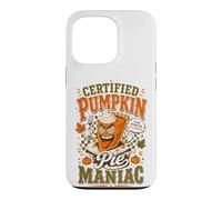 Funny Certified Pumpkin Pie Maniac Retro Fall Autumn Case for iPhone 13 Pro