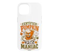Funny Certified Pumpkin Pie Maniac Retro Fall Autumn Case for iPhone 15