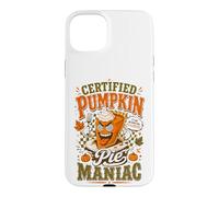 Funny Certified Pumpkin Pie Maniac Retro Fall Autumn Case for iPhone 15 Plus