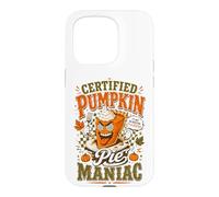 Funny Certified Pumpkin Pie Maniac Retro Fall Autumn Case for iPhone 15 Pro
