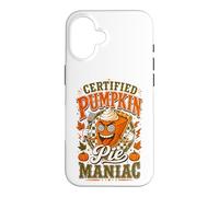 Funny Certified Pumpkin Pie Maniac Retro Fall Autumn Case for iPhone 16
