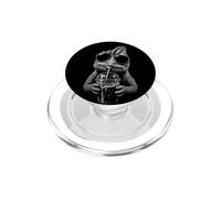Funny Chameleon Drinking Iced Coffee PopSockets PopGrip for MagSafe