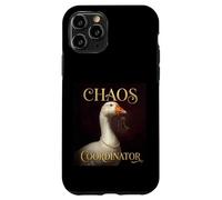 Funny Chaos Coordinator Goose Royal Portrait Baroque Paint Case for iPhone 11 Pro