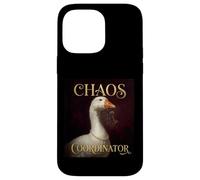 Funny Chaos Coordinator Goose Royal Portrait Baroque Paint Case for iPhone 14 Pro Max