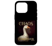 Funny Chaos Coordinator Goose Royal Portrait Baroque Paint Case for iPhone 16 Pro