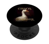 Funny Chaos Coordinator Goose Royal Portrait Baroque Paint PopSockets Adhesive PopGrip