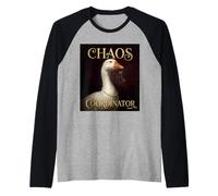 Funny Chaos Coordinator Goose Royal Portrait Baroque Paint Raglan Baseball Tee