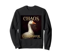 Funny Chaos Coordinator Goose Royal Portrait Baroque Paint Sweatshirt