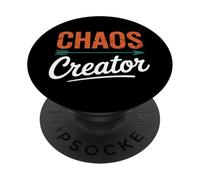 Funny Chaos Creator Mischief Naughty Parents Kids PopSockets Adhesive PopGrip
