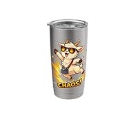 Funny Chaos Goat Cartoon Explosion Stainless Steel Insulated Tumbler