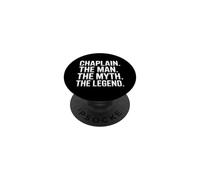 Funny Chaplain The Man The Myth Legend Saying PopSockets Adhesive PopGrip