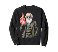 Funny Charles Darwin Foam Finger Number One In Evolution Sweatshirt