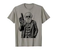 Funny Charles Darwin Foam Finger Number One In Evolution T-Shirt