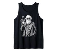 Funny Charles Darwin Foam Finger Number One In Evolution Tank Top