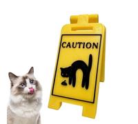 Funny Chat Warning Panel, Cat Pattern Gag Signage, Finish, Light Panel, Quirky Style | Ideal for Home, , Front Door, Animal Corner,