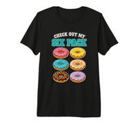 Funny Check Out My Six Pack Novelty Donuts Men's Pack Premium T-Shirt