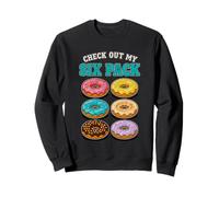 Funny Check Out My Six Pack Novelty Donuts Men's Pack Sweatshirt