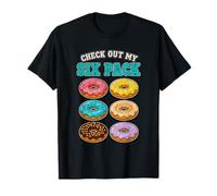 Funny Check Out My Six Pack Novelty Donuts Men's Pack T-Shirt
