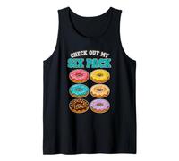 Funny Check Out My Six Pack Novelty Donuts Men's Pack Tank Top
